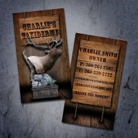 charlies-taxidermy-business-card-display