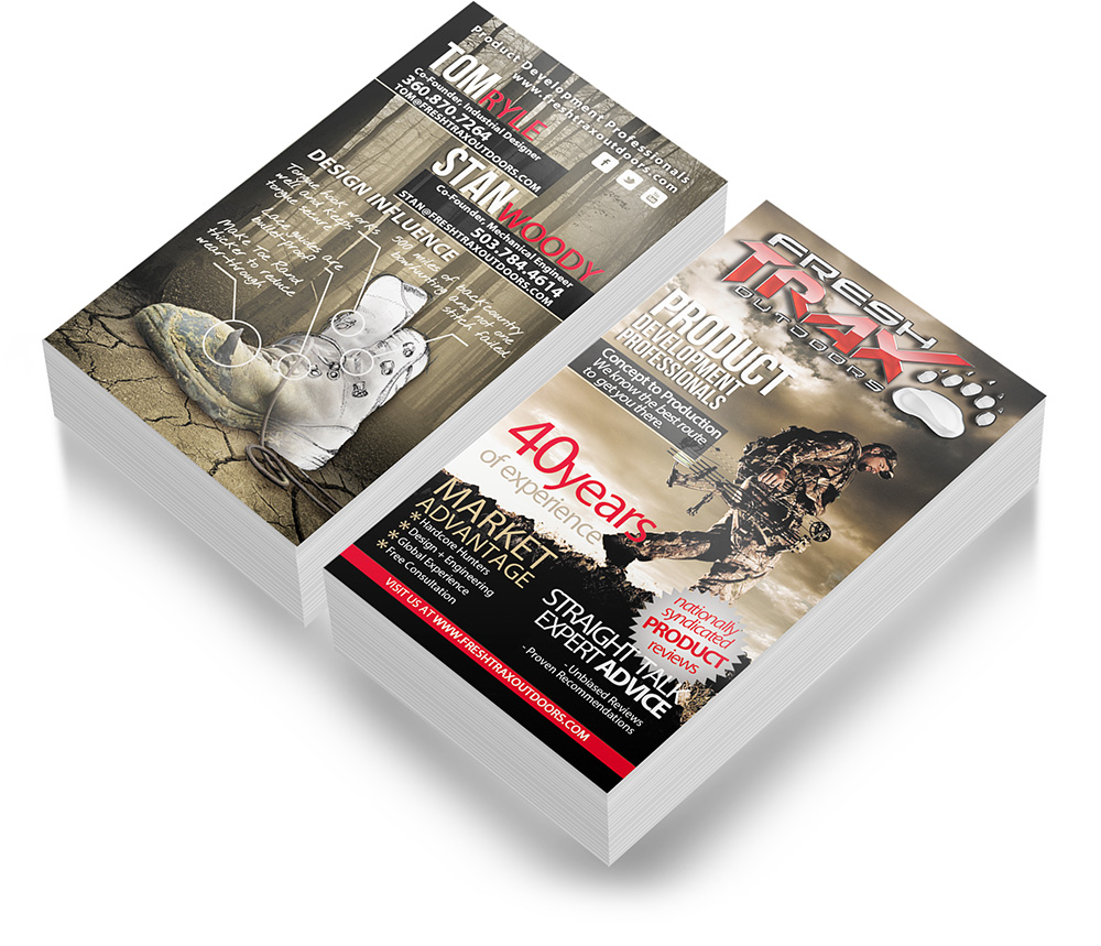 Fresh-Trax-Outdoors-Hunting-Magazine-Business-Card-Design