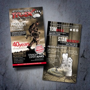 Fresh TRAX Outdoors Hunting Magazine Business Card Design