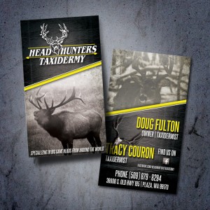 Head Hunters Taxidermy Outdoor Business Card Design