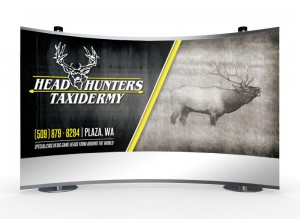 Head Hunters Taxidermy Trade Show Hunting Banner Design Display