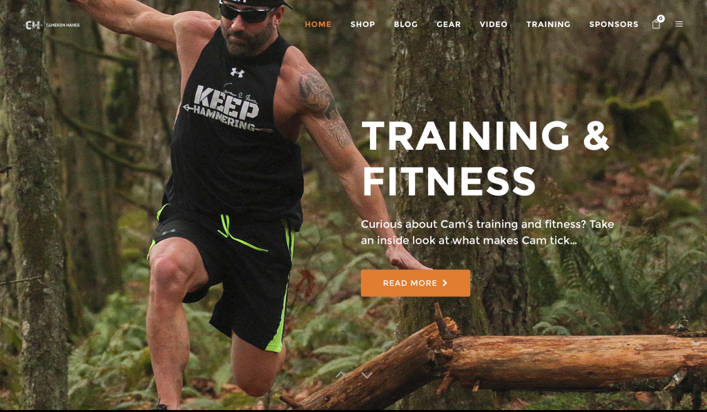 Cameron Hanes Hunting Athlete site Design Outdoor Advertising and