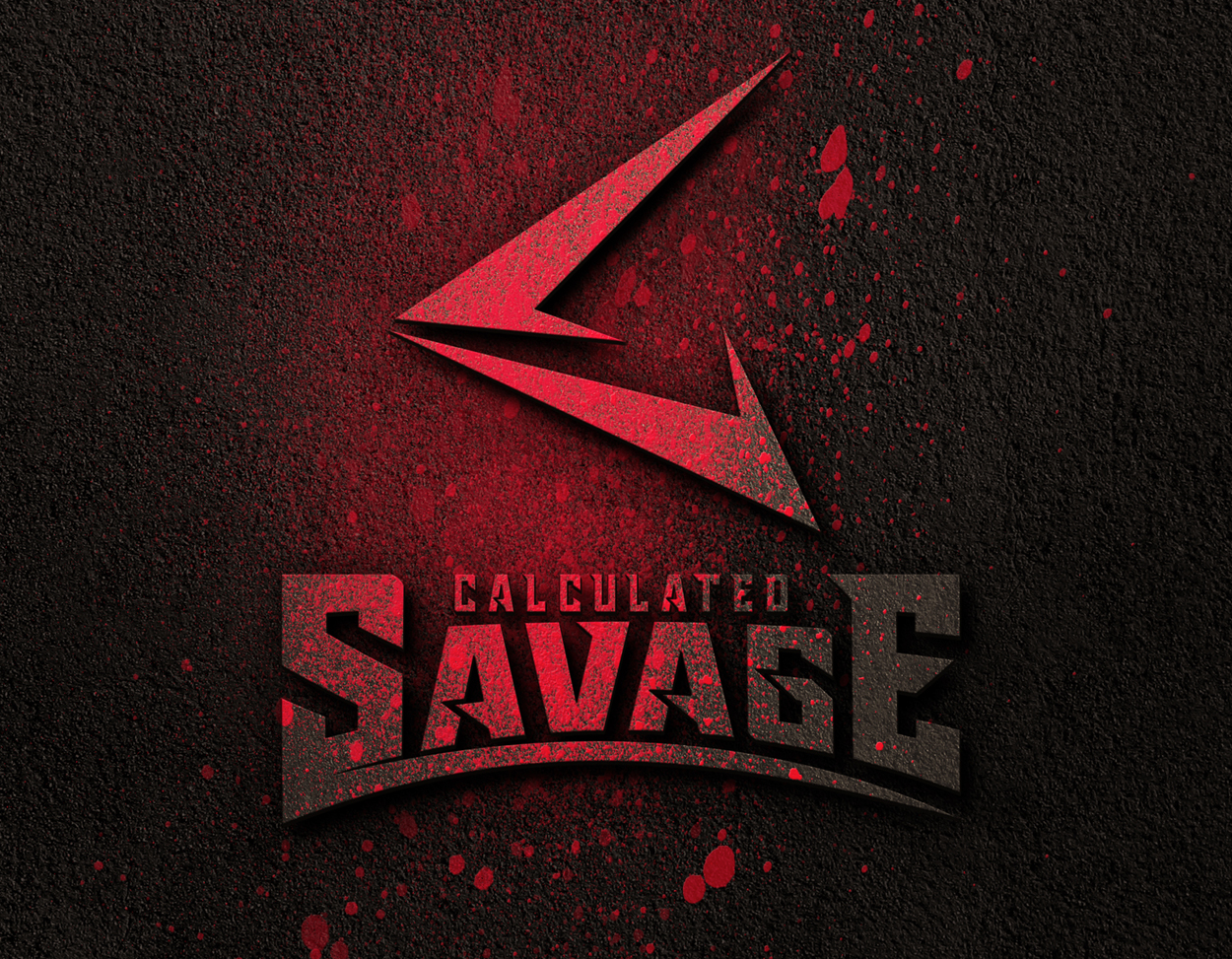 Calculated Savage C splatter logo design