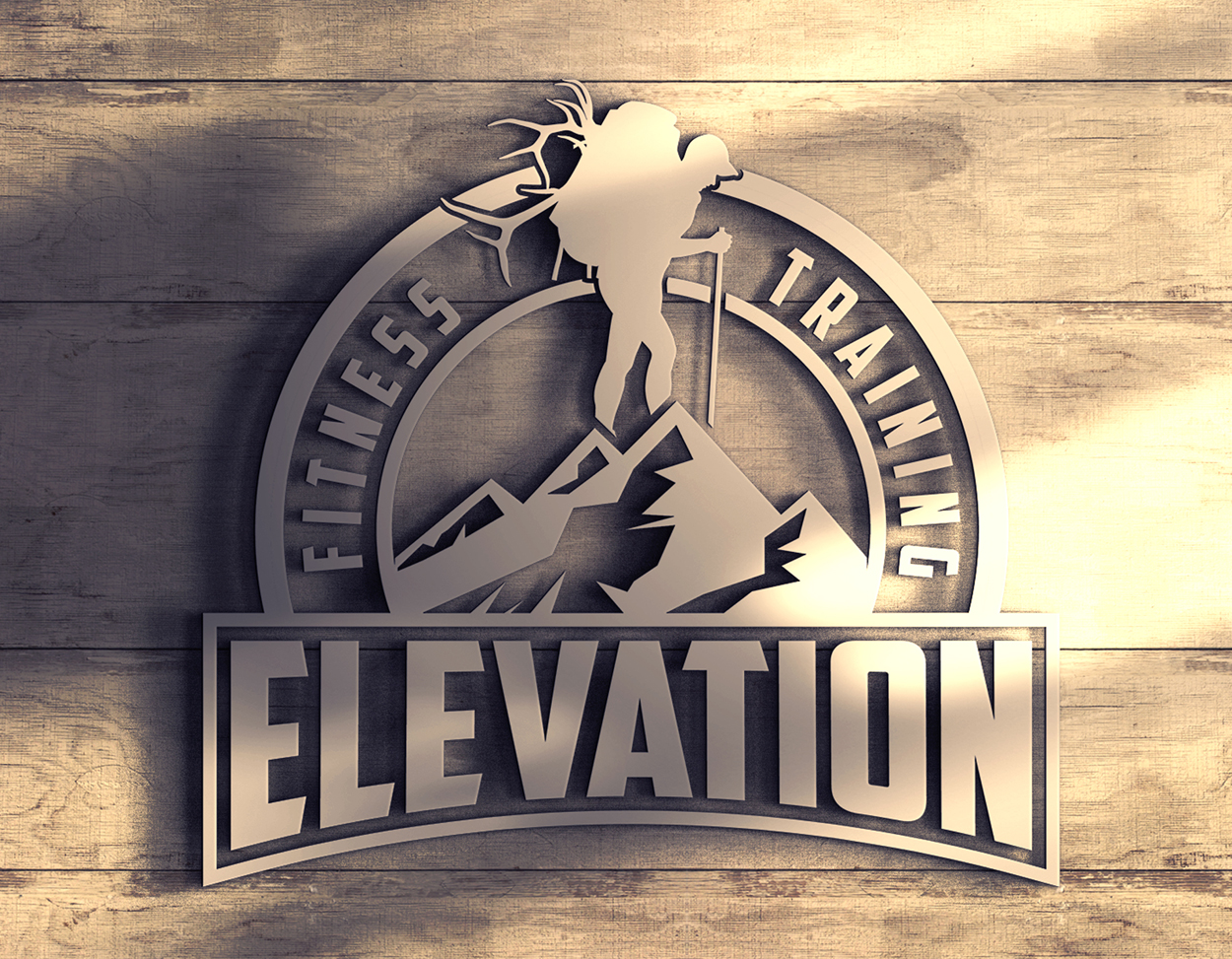 Elevation Fitness Training Gym Outdoor Logo Design