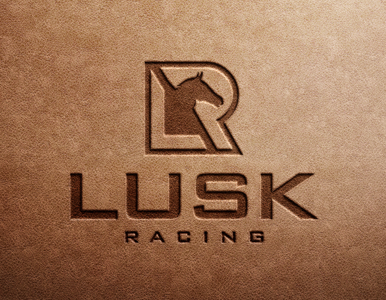 Lusk Horse Racing Leather Logo Design