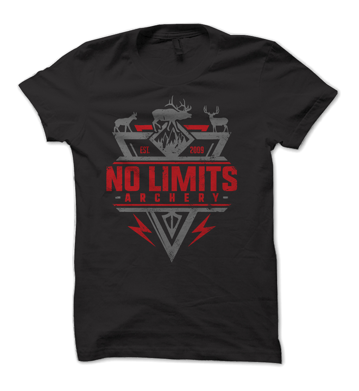 No Limits Archery Elk Pronghorn Mule Deer Shirt Design