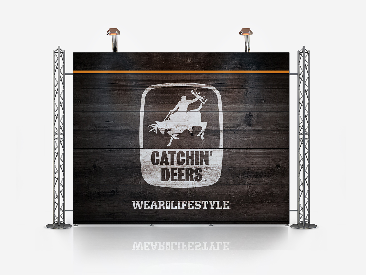 Catchin Deers Basic Tradeshow Hunting Booth backdrop design
