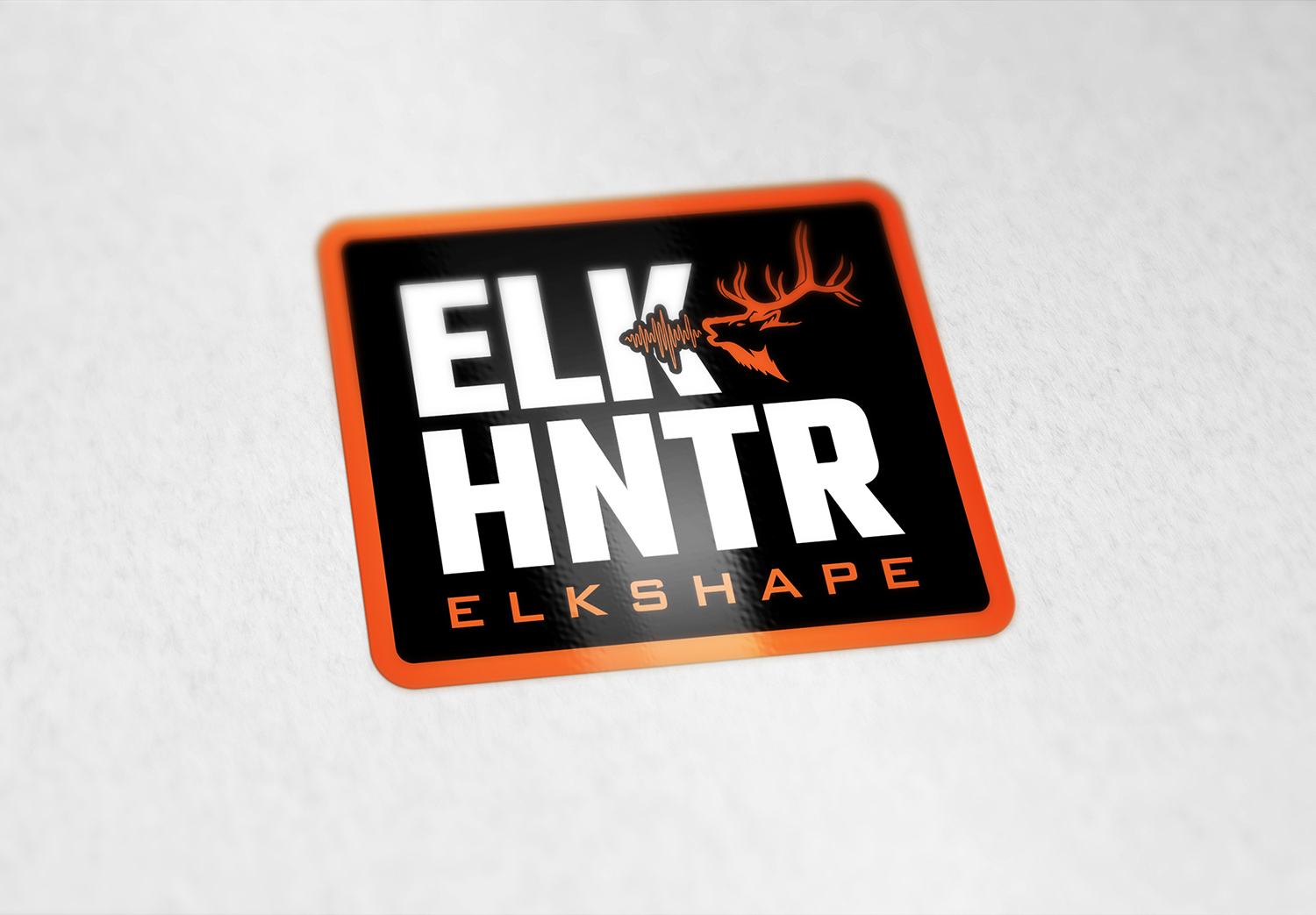 Elk Shape Elk Bugling Bowhunting Logo Design