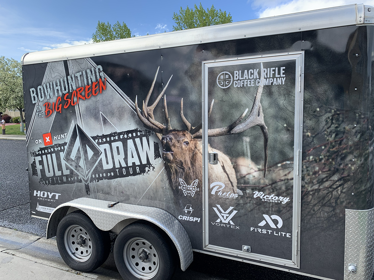 Full Draw Film Tour ONX Custom Elk Bugling Hunting Trailer Wrap Design
