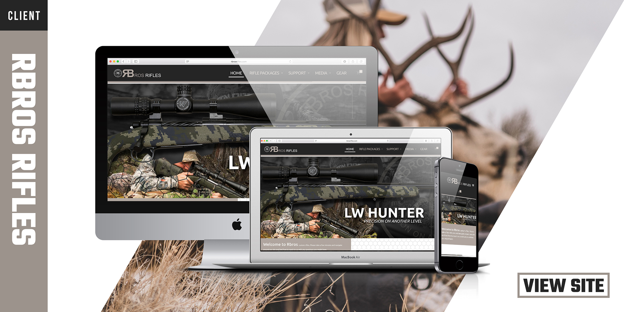 Rbros Custom Long Range Rifles Hunting Shooting Website Design