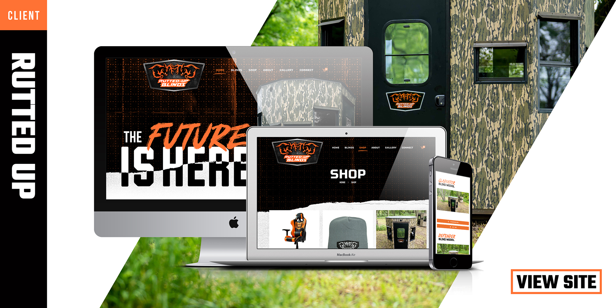 Rutted-Up Hunting Ground Blinds Midwest Whitetail Website Design