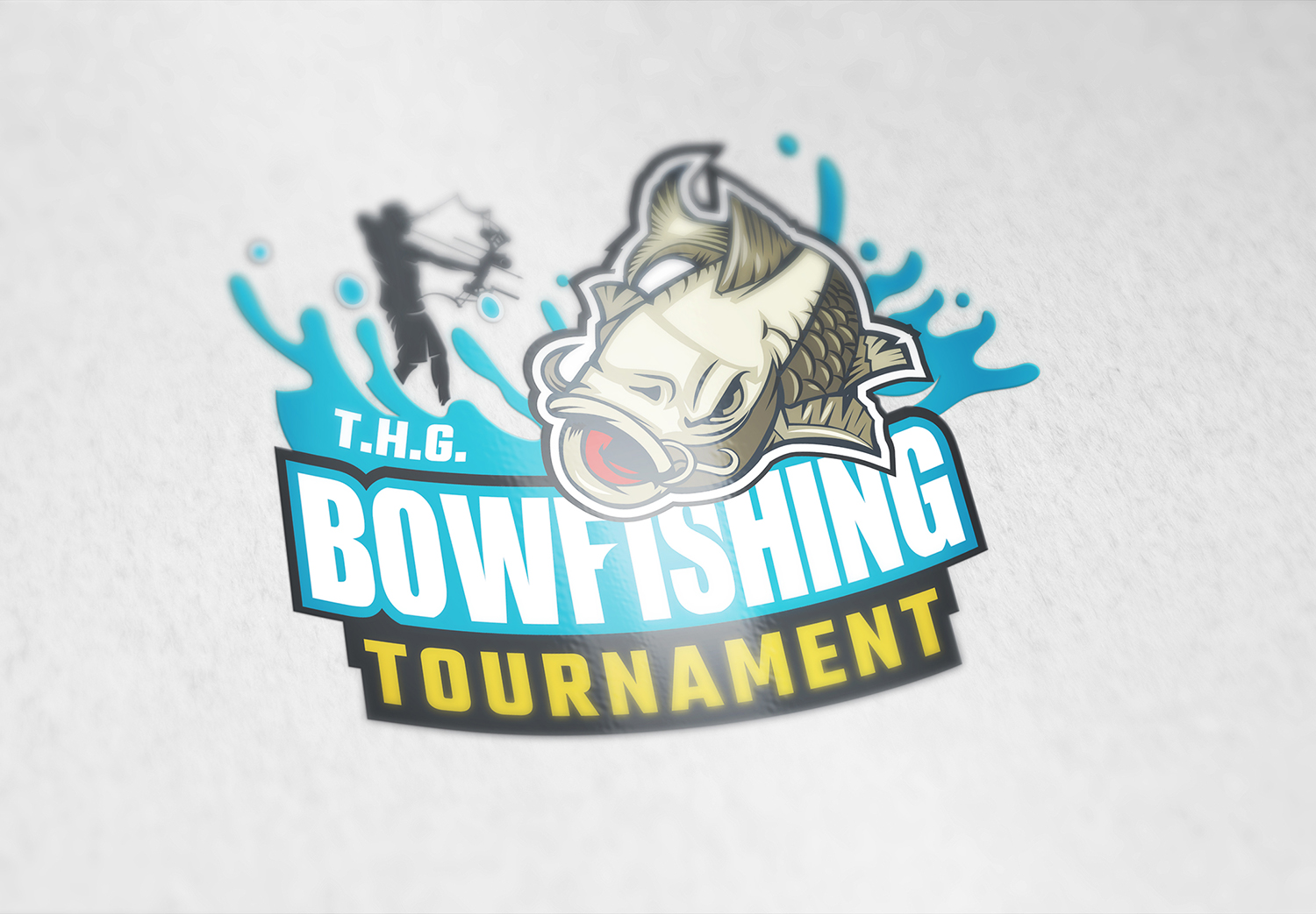 The Hunting Game Bowfishing Carp Tournament Logo Design